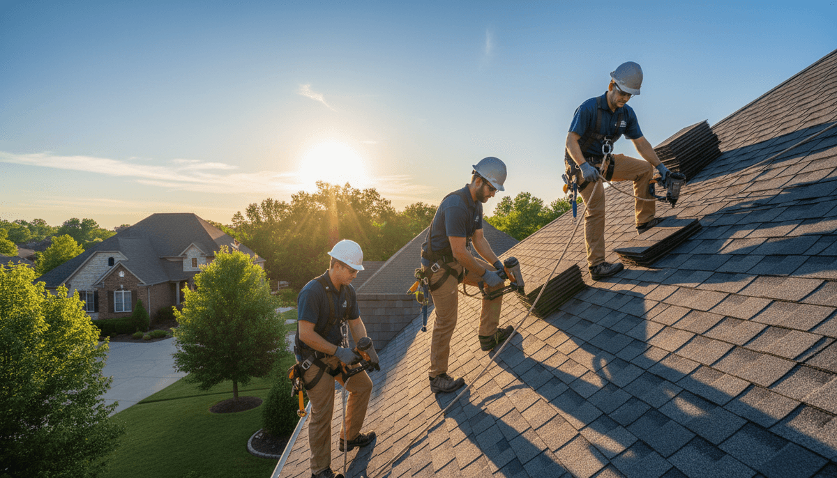 Wilkerson Roofing team at work